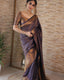 Effervescent Navy Blue Soft Kanjivaram Silk Saree With Efflorescence Blouse Piece ClothsVilla