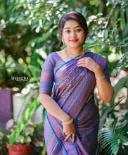 Load image into Gallery viewer, Scrumptious Blue Soft Silk Saree With Luxuriant Blouse Piece ClothsVilla