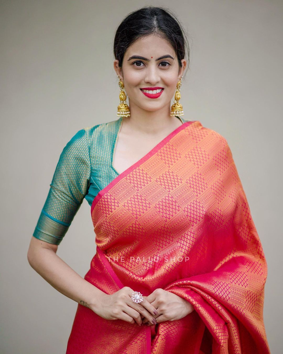 Brood Dark Pink Soft Silk Saree with Bucolic Blouse Piece ClothsVilla