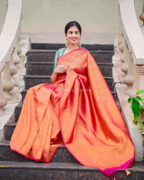 Brood Dark Pink Soft Silk Saree with Bucolic Blouse Piece ClothsVilla Main image