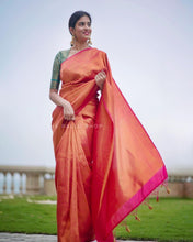 Load image into Gallery viewer, Brood Dark Pink Soft Silk Saree with Bucolic Blouse Piece ClothsVilla