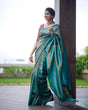 Load image into Gallery viewer, Conflate Rama Soft Silk Saree with Cynosure Blouse Piece ClothsVilla