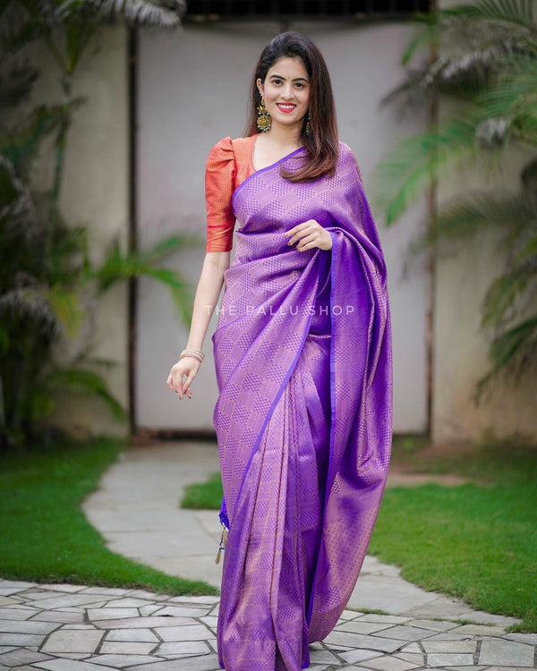 Bewitching Royal Blue Soft Silk Saree with Comely Blouse Piece ClothsVilla