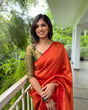 Load image into Gallery viewer, Moiety Red Soft Silk Saree With Murmurous Blouse Piece ClothsVilla