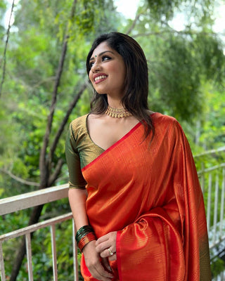 Moiety Red Soft Silk Saree With Murmurous Blouse Piece ClothsVilla