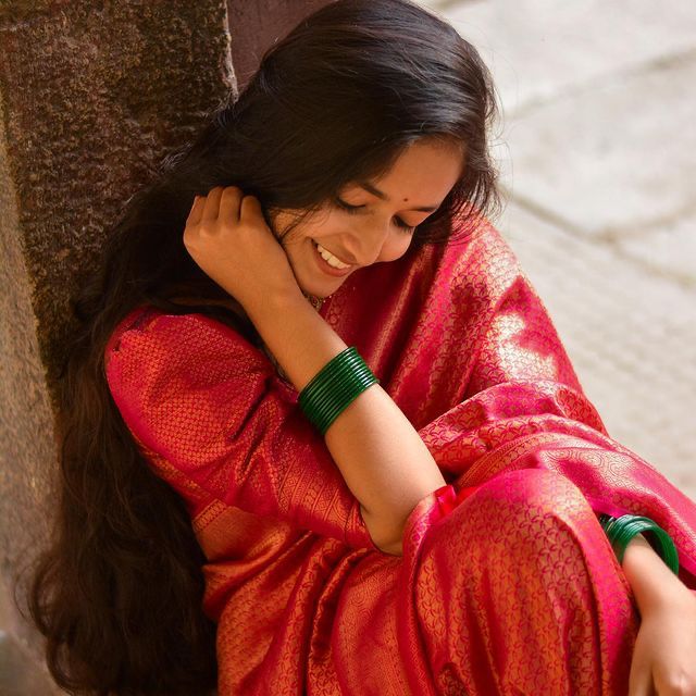 Amazing Dark Pink Soft Silk Saree with Innovative Blouse Piece ClothsVilla