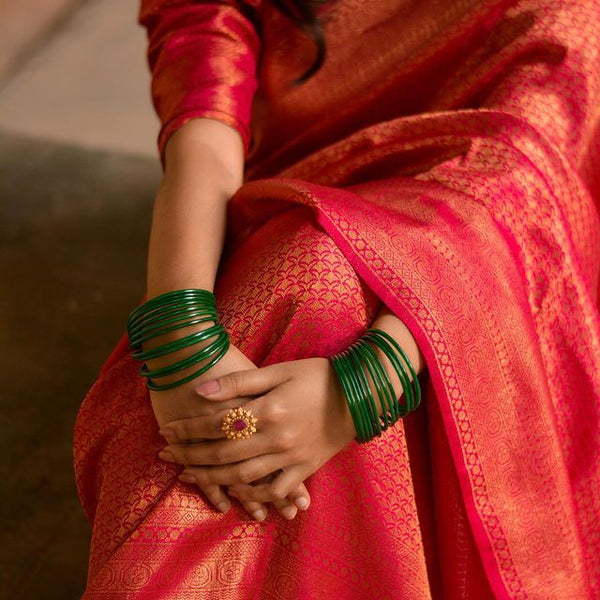 Amazing Dark Pink Soft Silk Saree with Innovative Blouse Piece ClothsVilla