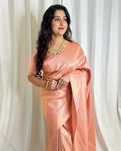 Load image into Gallery viewer, Ebullience Baby Pink Soft Silk Saree With Imbrication Blouse Piece ClothsVilla