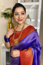 Load image into Gallery viewer, Dissemble Royal Blue Soft Silk Saree With Improbable Blouse Piece ClothsVilla
