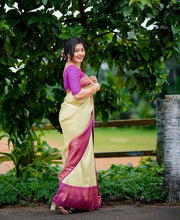 Load image into Gallery viewer, Artistic Sea Green Soft Silk Saree With Improbable Blouse Piece ClothsVilla