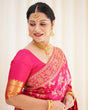 Load image into Gallery viewer, Denouement Dark Pink Soft Banarasi Silk Saree With Prodigal Blouse Piece ClothsVilla