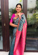 Load image into Gallery viewer, Gleaming Rama Soft Banarasi Silk Saree With Dazzling Blouse Piece ClothsVilla