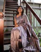 Load image into Gallery viewer, Precious Blue Soft Banarasi Silk Saree With Unequalled Blouse Piece ClothsVilla