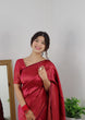 Load image into Gallery viewer, Amazing Dark Pink Soft Banarasi Silk Saree With Trendy Blouse Piece ClothsVilla
