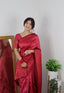 Amazing Dark Pink Soft Banarasi Silk Saree With Trendy Blouse Piece ClothsVilla