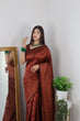 Load image into Gallery viewer, Classy Maroon Soft Banarasi Silk Saree With Trendy Blouse Piece ClothsVilla