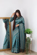 Load image into Gallery viewer, Demanding Rama Soft Banarasi Silk Saree With Lovely Blouse Piece ClothsVilla