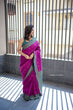 Load image into Gallery viewer, Conflate Purple Soft Banarasi Silk Saree With Stunner Blouse Piece ClothsVilla