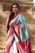 Load image into Gallery viewer, Glowing Sky Soft Banarasi Silk Saree With Girlish Blouse Piece ClothsVilla