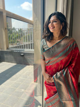 Load image into Gallery viewer, Prettiest Maroon Soft Banarasi Silk Saree With Hypnotic Blouse Piece ClothsVilla