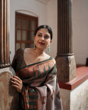 Load image into Gallery viewer, Luxuriant Grey Soft Silk Saree With Panoply Blouse Piece ClothsVilla