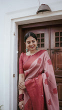 Load image into Gallery viewer, Exuberant Pink Soft Silk Saree With Panoply Blouse Piece ClothsVilla