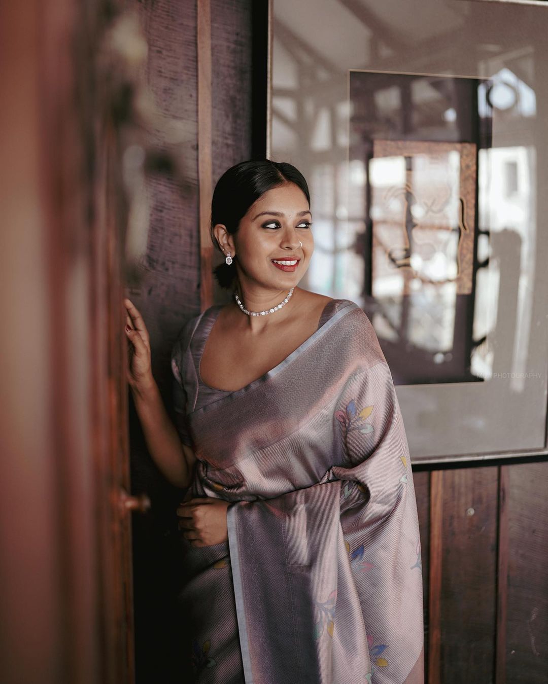 Desirable Grey Soft Silk Saree With Panoply Blouse Piece ClothsVilla Main image