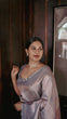 Load image into Gallery viewer, Desirable Grey Soft Silk Saree With Panoply Blouse Piece ClothsVilla