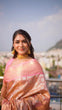 Load image into Gallery viewer, Denouement Pink Soft Banarasi Silk Saree With Impressive Blouse Piece ClothsVilla