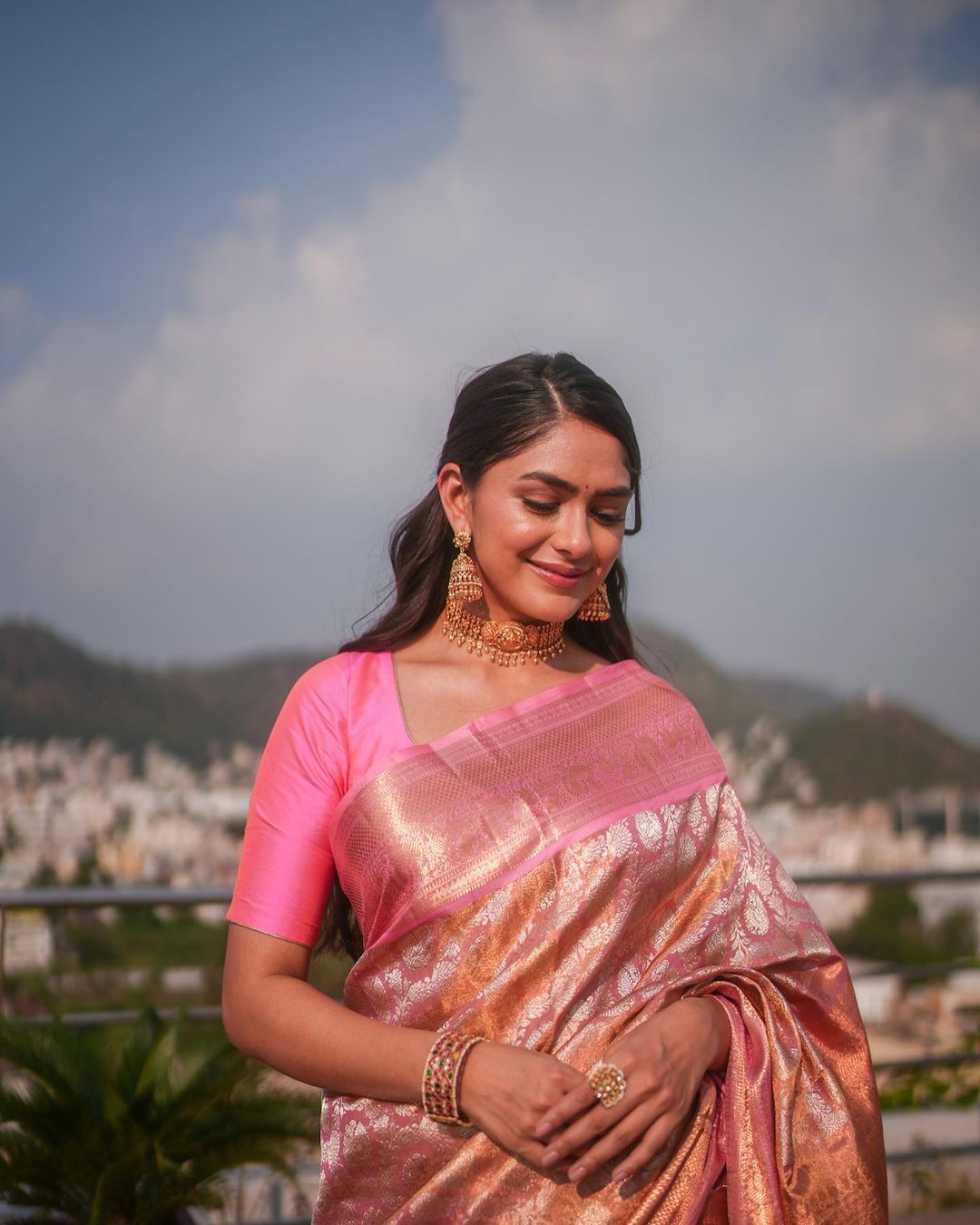Denouement Pink Soft Banarasi Silk Saree With Impressive Blouse Piece ClothsVilla