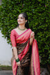 Load image into Gallery viewer, Fragrant Green Soft Banarasi Silk Saree With Artistic Blouse Piece ClothsVilla