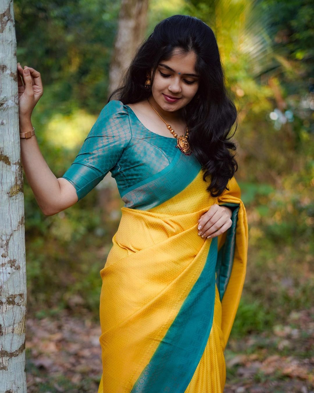 Inspiring Yellow Soft Silk Saree With Fairytale Blouse Piece ClothsVilla