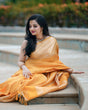Load image into Gallery viewer, Beleaguer Yellow Soft Banarasi Silk Saree With Breathtaking Blouse Piece ClothsVilla
