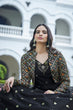 Load image into Gallery viewer, Amazing Black with Multicolor Color Work Anarkali Gown With Jacket Clothsvilla