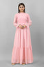 Amazing Pink Color Flowy Dress Clothsvilla