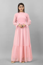 Load image into Gallery viewer, Amazing Pink Color Flowy Dress Clothsvilla