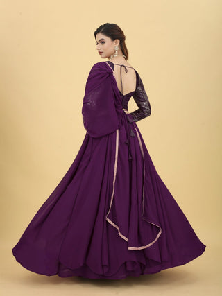 Amazing Wine Color Ruffle Style Lehenga Choli Clothsvilla