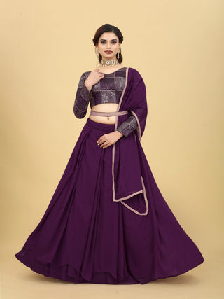 Amazing Wine Color Ruffle Style Lehenga Choli Clothsvilla