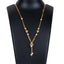 American Diamond Black and Pearl Two Layer Chain Gold-plated Brass Pendant ClothsVilla