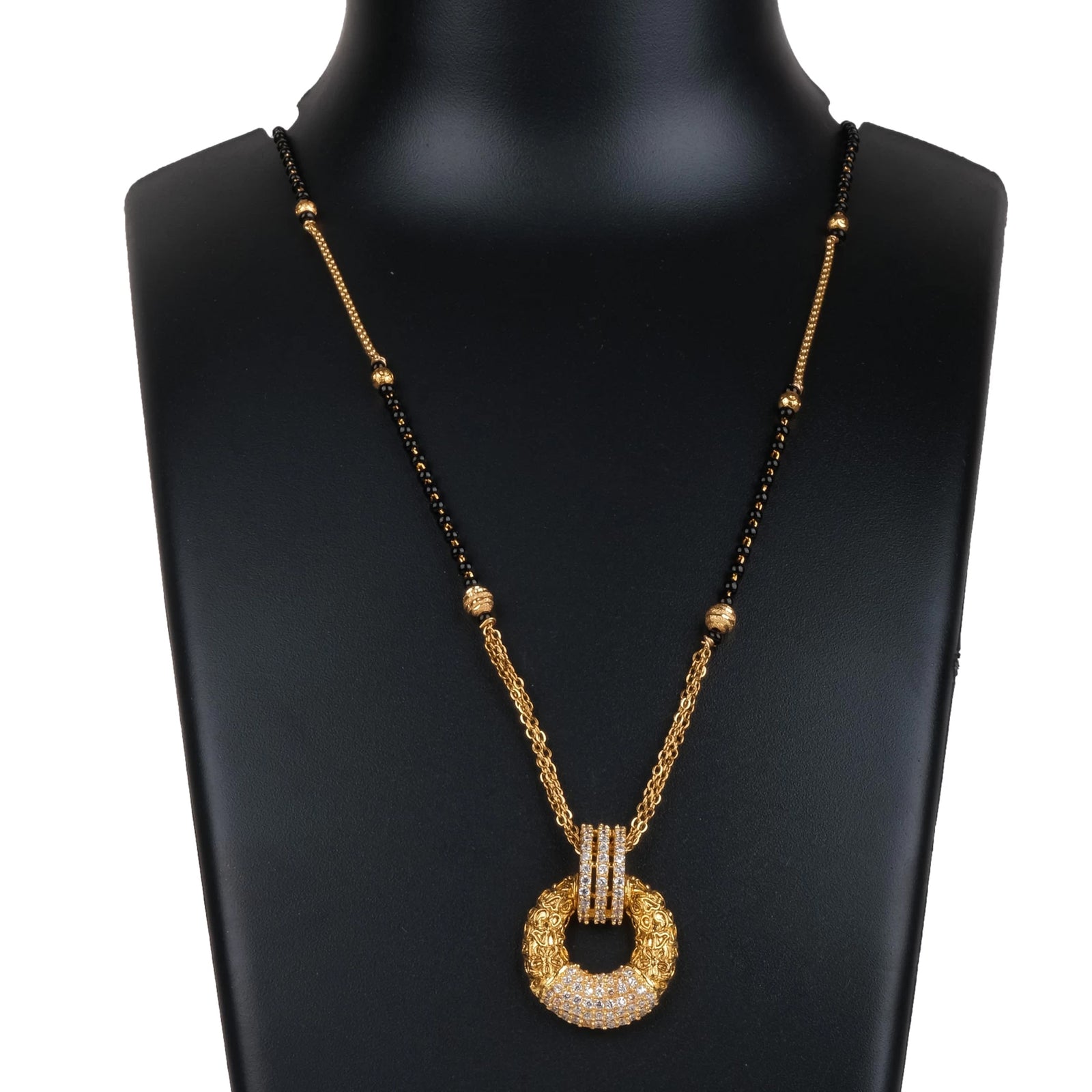 American Dimond Latest Design Mangalsutra Brass Brass Mangalsutra ClothsVilla