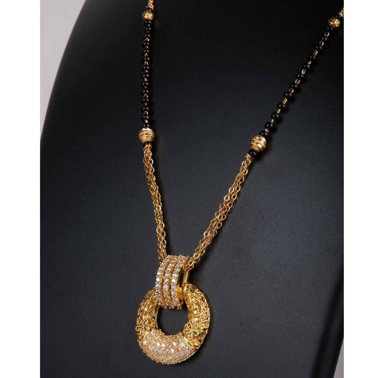 American Dimond Latest Design Mangalsutra Brass Brass Mangalsutra ClothsVilla