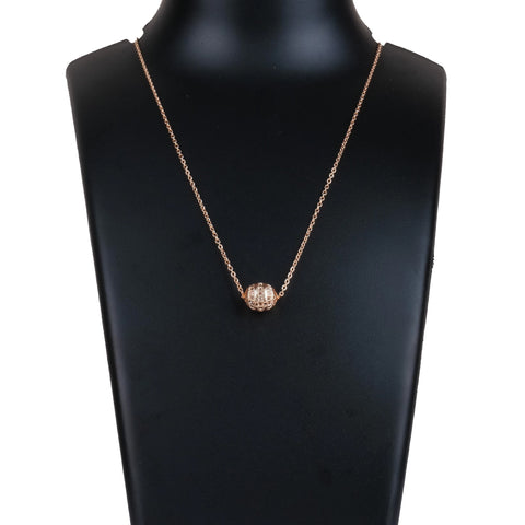 American Dimond Pendent With Chain Brass Pendant-55 Gold-plated Diamond Brass Pendant ClothsVilla Main image
