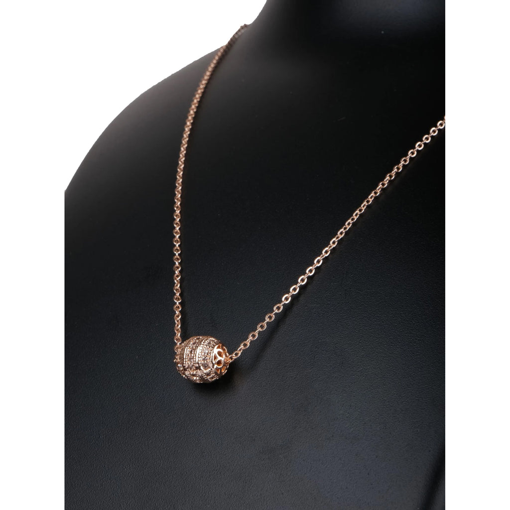 American Dimond Pendent With Chain Brass Pendant-55 Gold-plated Diamond Brass Pendant ClothsVilla