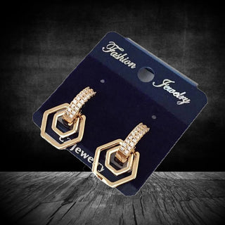 American Octa shape Diamond Bali Earrings Diamond Brass Hoop Earring ClothsVilla