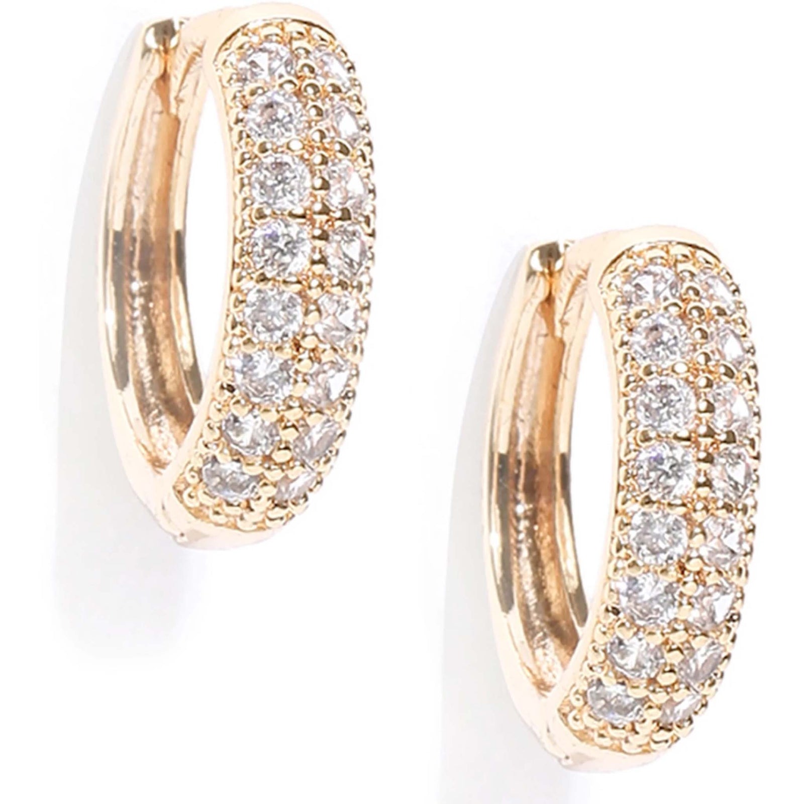 American Diamond Bali Earrings Diamond Brass Hoop Earring ClothsVilla