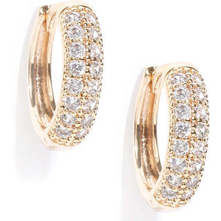 American Diamond Bali Earrings Diamond Brass Hoop Earring ClothsVilla