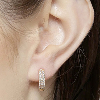 American Diamond Bali Earrings Diamond Brass Hoop Earring ClothsVilla