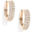 Load image into Gallery viewer, American Diamond Bali Earrings Diamond Brass Hoop Earring ClothsVilla
