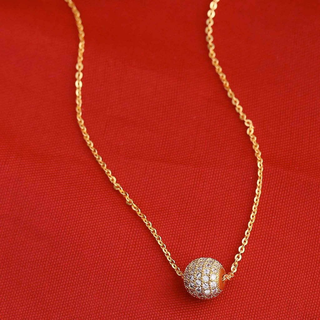 American Diamond Gold plated Brass Pendant ClothsVilla