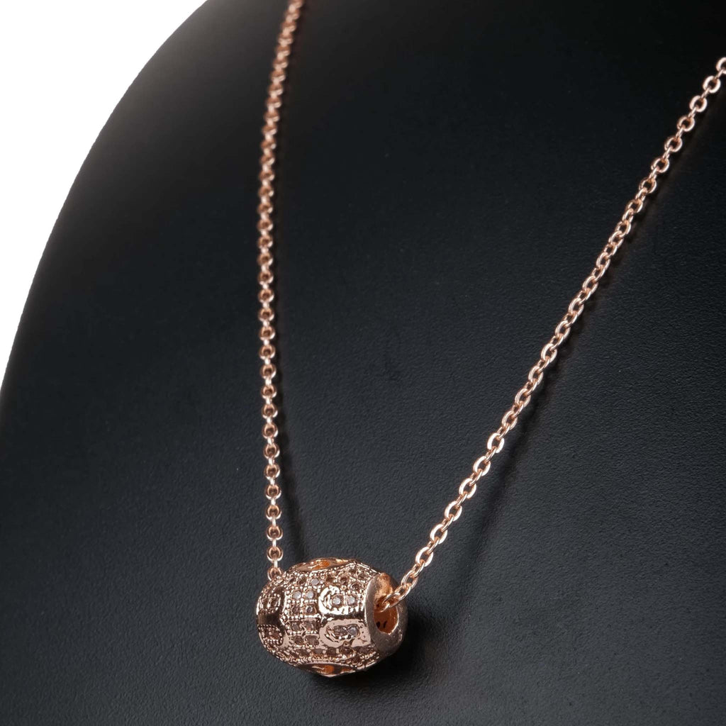American Dimond Pendent With Chain-69 Gold- Gold-plated Diamond Brass Pendant ClothsVilla